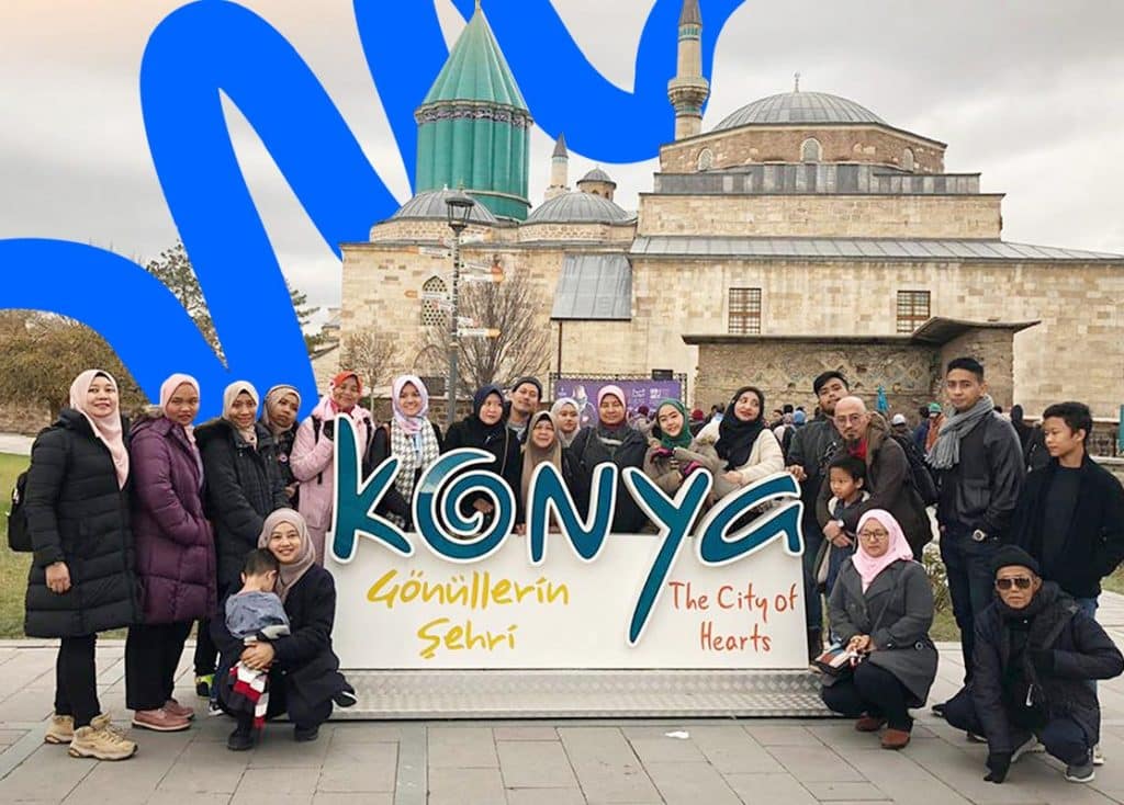Pelanggan bergambar di Konya, Turkiye